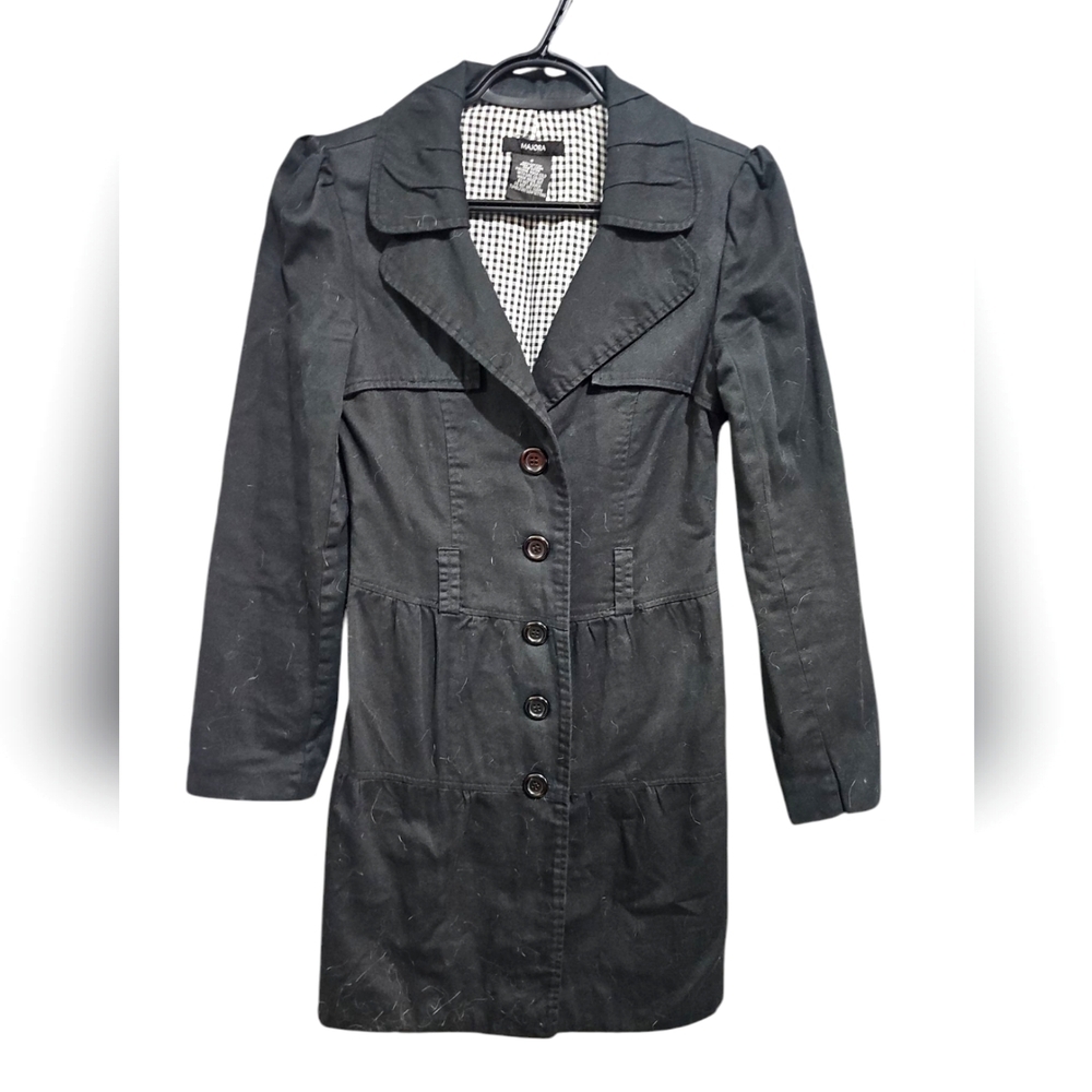 Majora Women's Black Trench Coat – Size S (Fits XS)